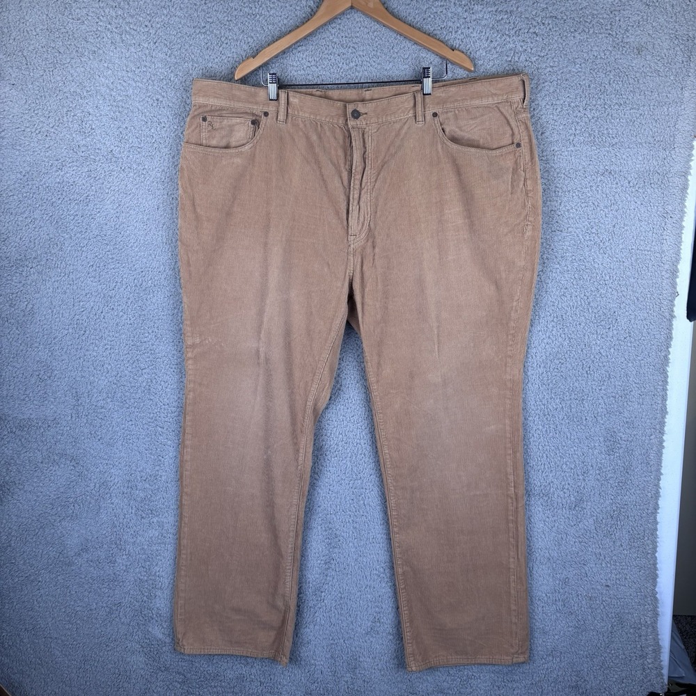 Polo Ralph Lauren‎ Corduroy Pants Men 48Bx32 Tan 5 Pocket Cotton Preppy
